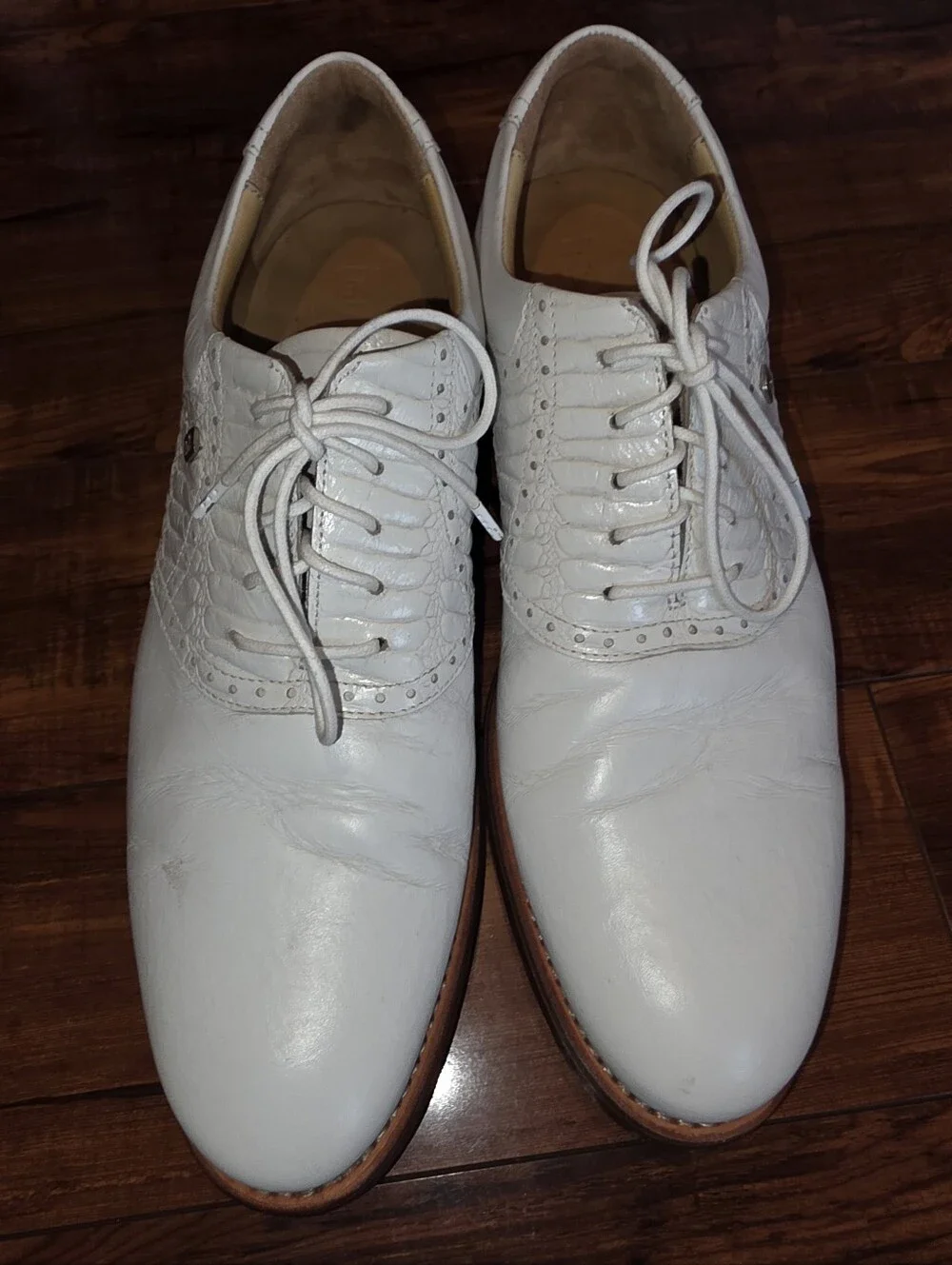 FootJoy 1857 White Leather Golf Shoes